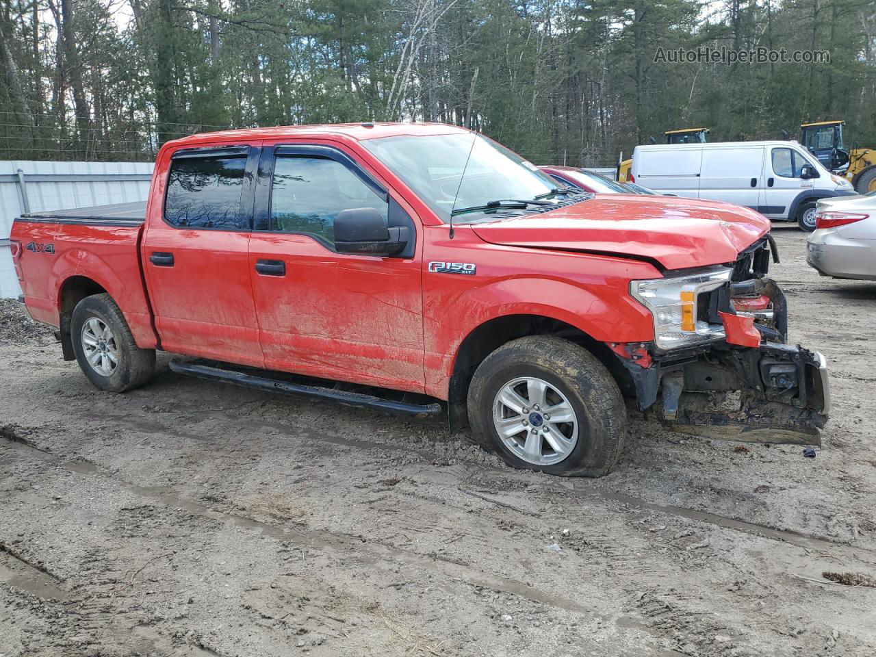 2018 Ford F150 Supercrew Red vin: 1FTEW1E5XJFA07325