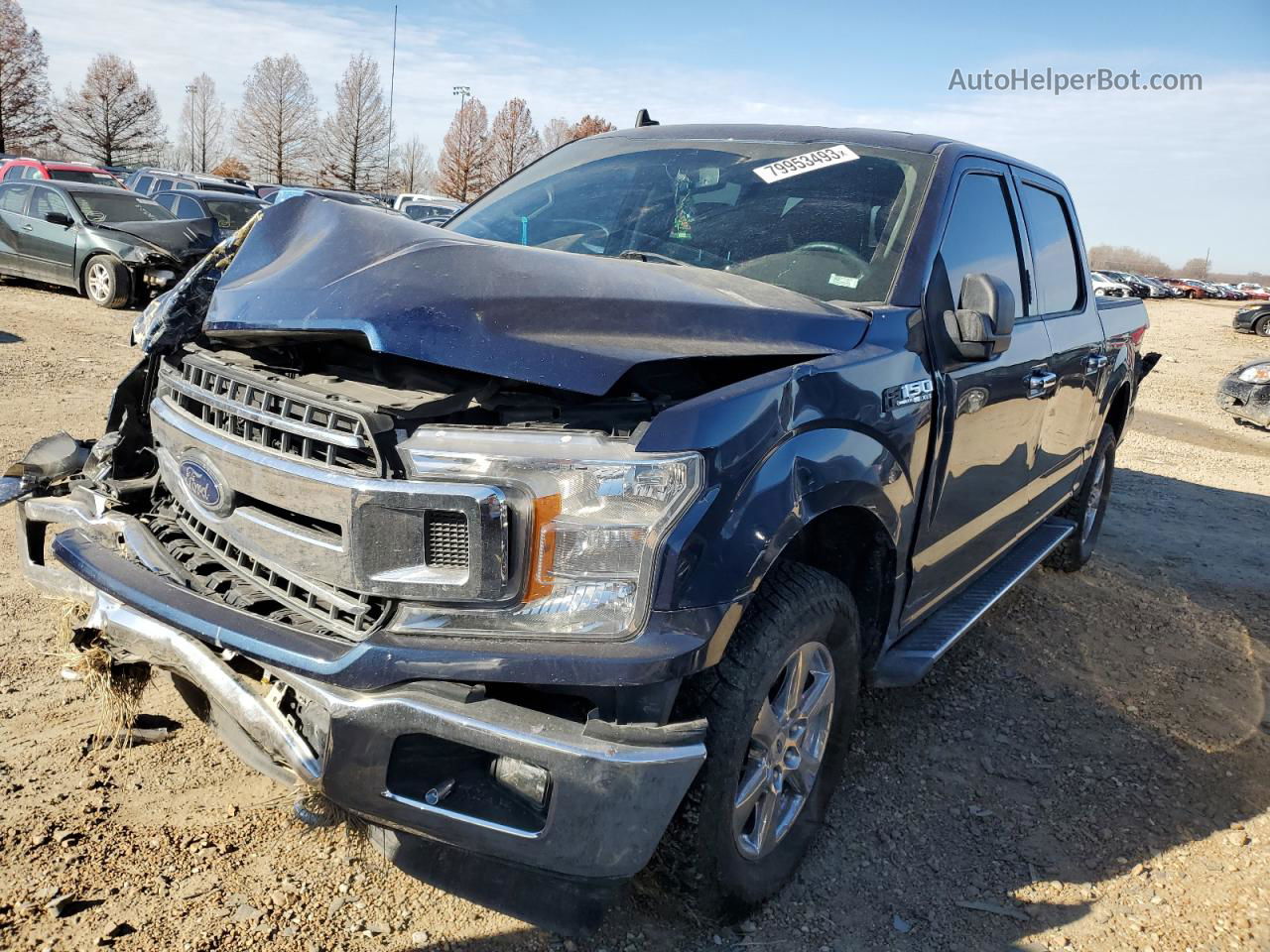 2019 Ford F150 Supercrew Blue vin: 1FTEW1E5XKKE78674