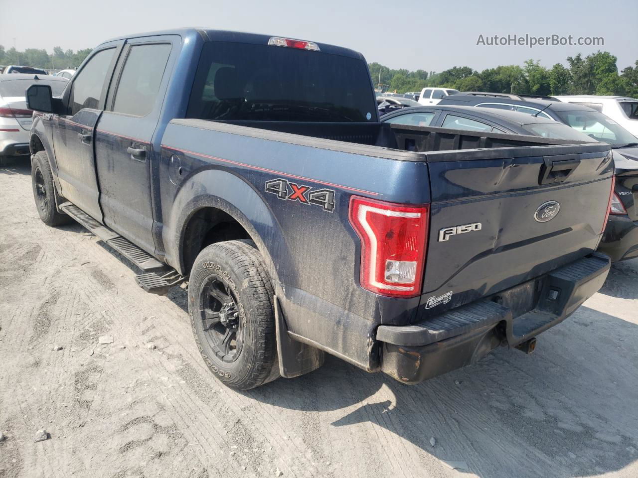 2017 Ford F150 Supercrew Синий vin: 1FTEW1E81HFA13874