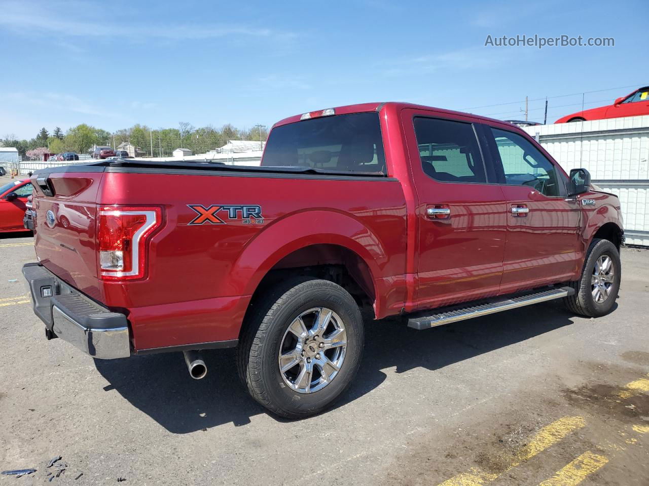 2017 Ford F150 Supercrew Red vin: 1FTEW1E81HKE29110
