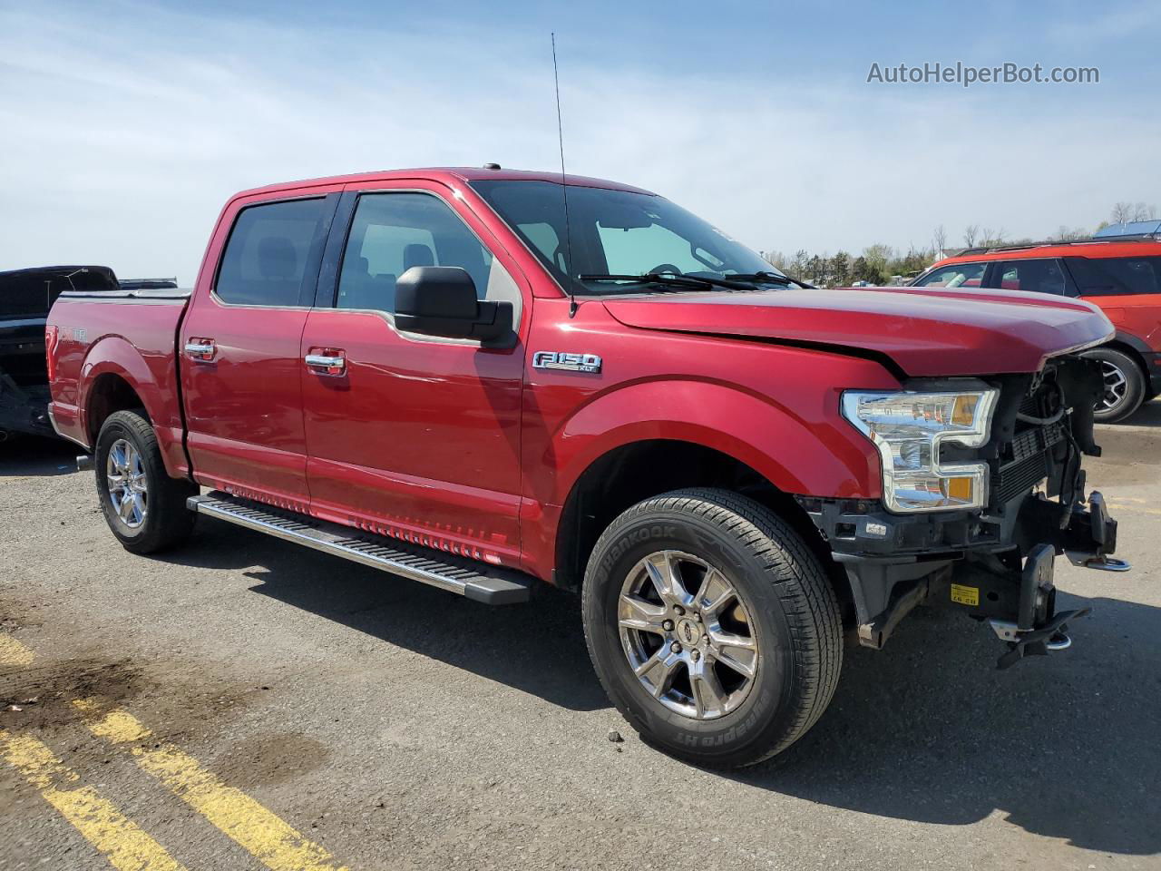 2017 Ford F150 Supercrew Red vin: 1FTEW1E81HKE29110