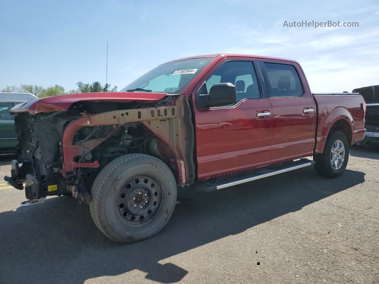 2017 Ford F150 Supercrew Red vin: 1FTEW1E81HKE29110