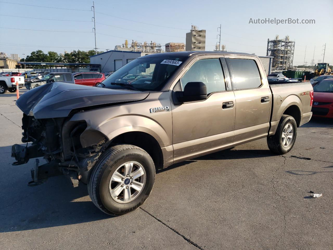 2018 Ford F150 Supercrew Brown vin: 1FTEW1EB2JFD16180