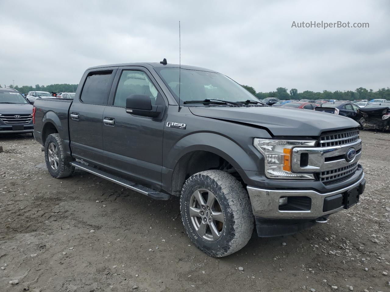 2019 Ford F150 Supercrew Gray vin: 1FTEW1EB7KFB84339