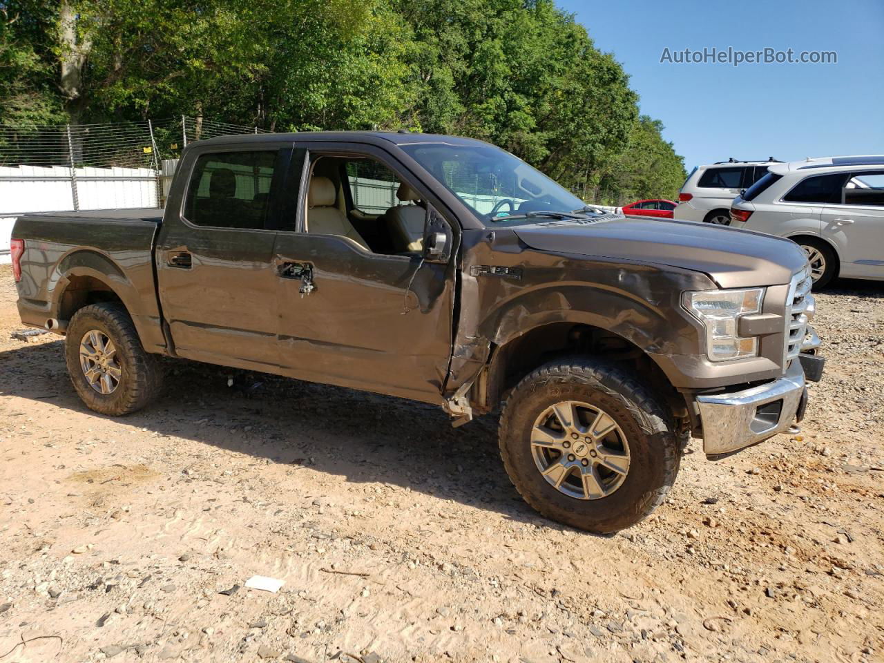 2017 Ford F150 Supercrew Brown vin: 1FTEW1EF0HFB35687