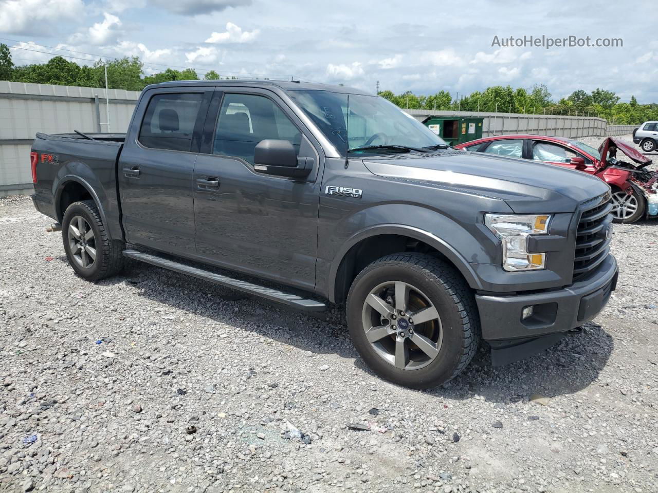 2017 Ford F150 Supercrew Gray vin: 1FTEW1EF1HFC49634