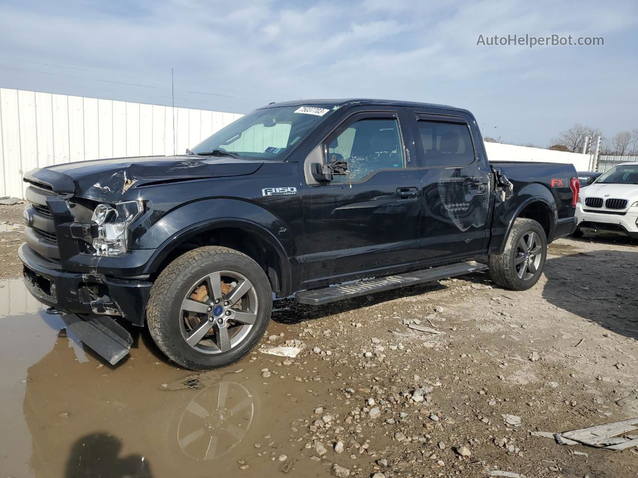 2017 Ford F150 Supercrew Black vin: 1FTEW1EF2HFB31737