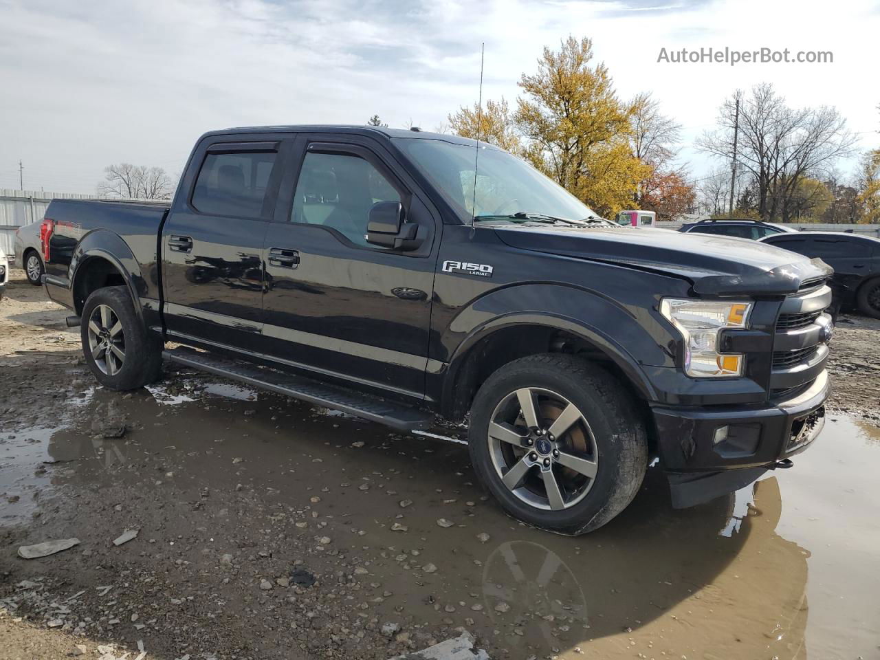 2017 Ford F150 Supercrew Черный vin: 1FTEW1EF2HFB31737