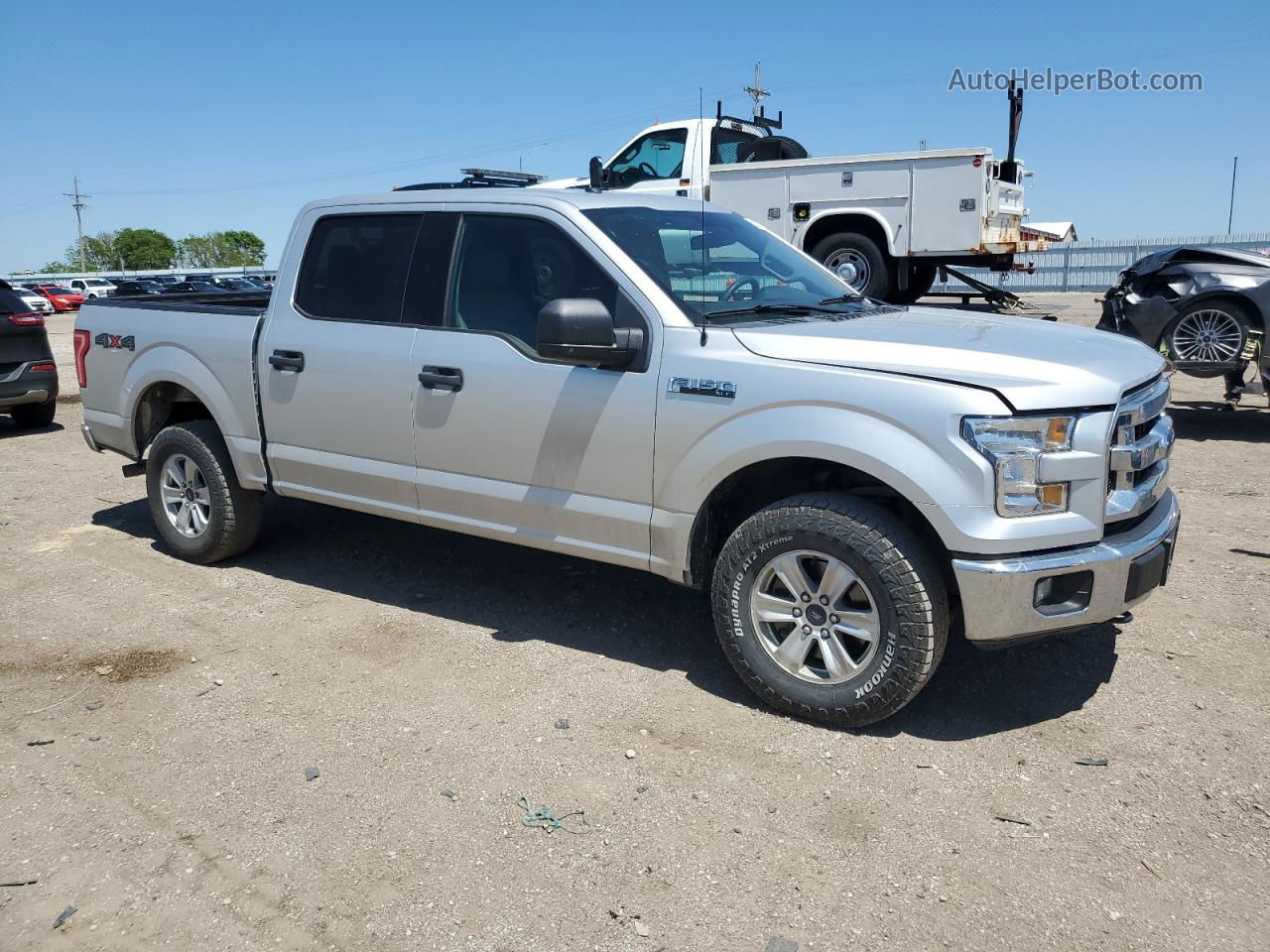 2017 Ford F150 Supercrew Серебряный vin: 1FTEW1EF2HKD00534