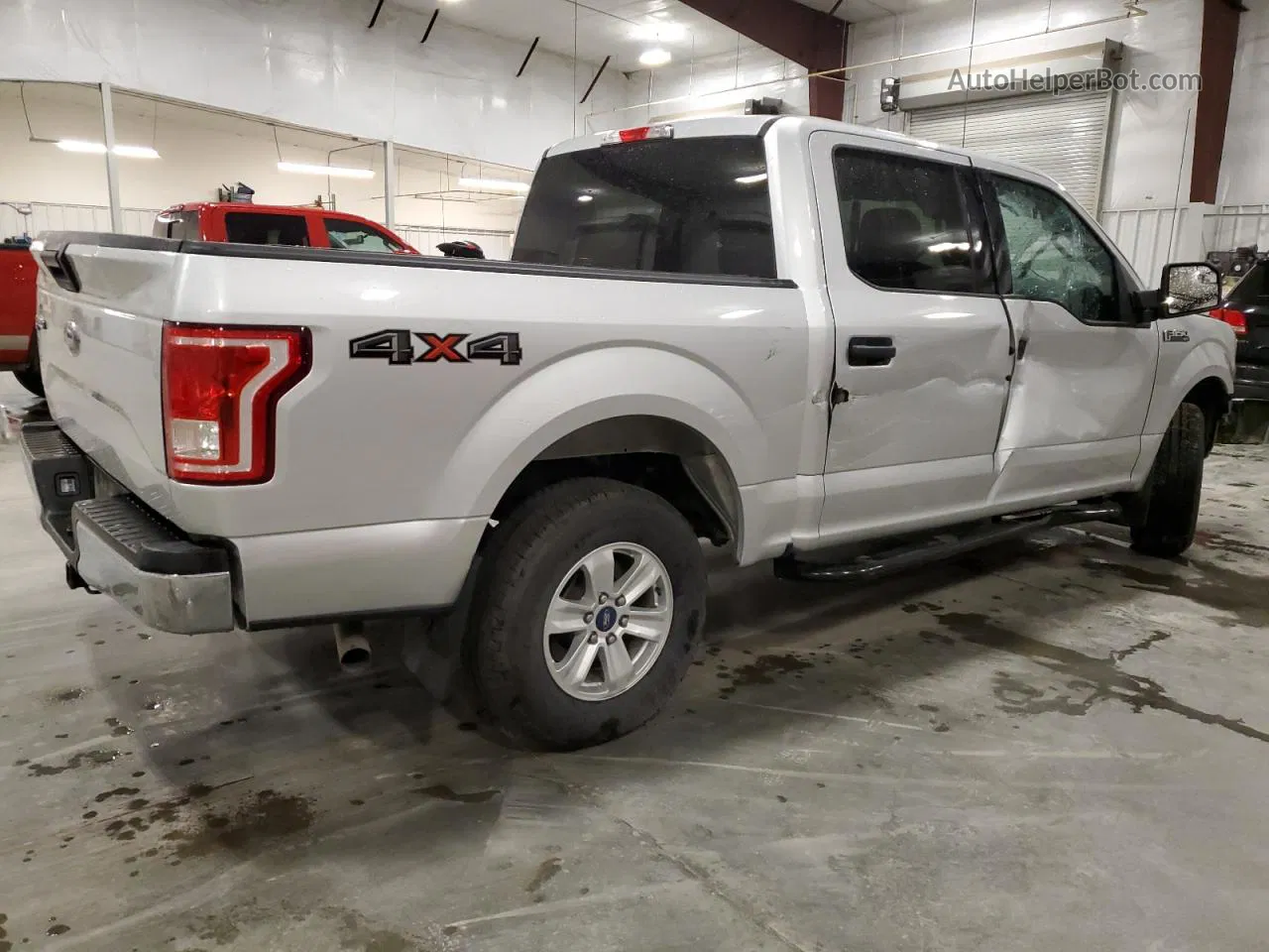 2017 Ford F150 Supercrew Silver vin: 1FTEW1EF3HFB22996