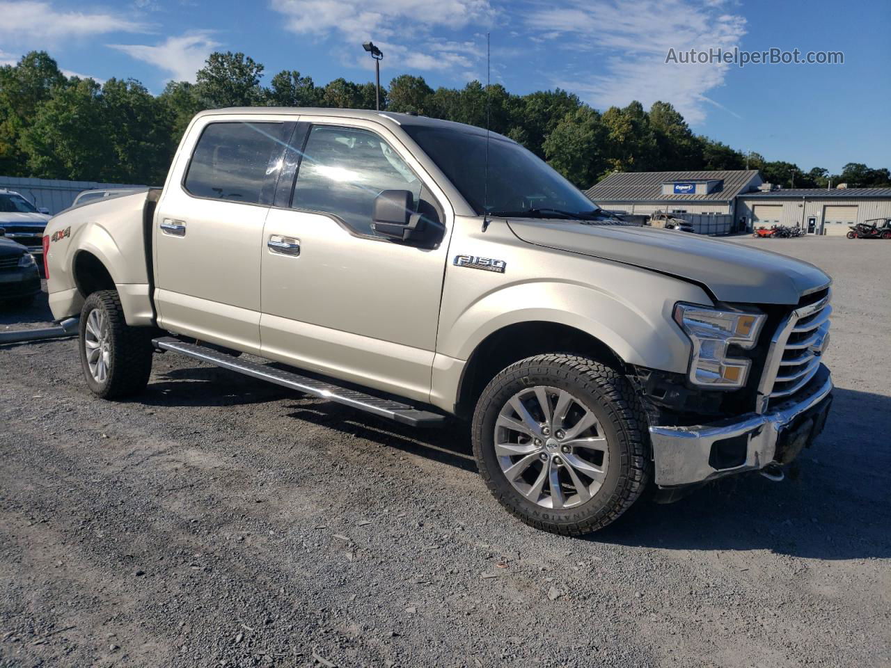 2017 Ford F150 Supercrew Золотой vin: 1FTEW1EF3HFB97732