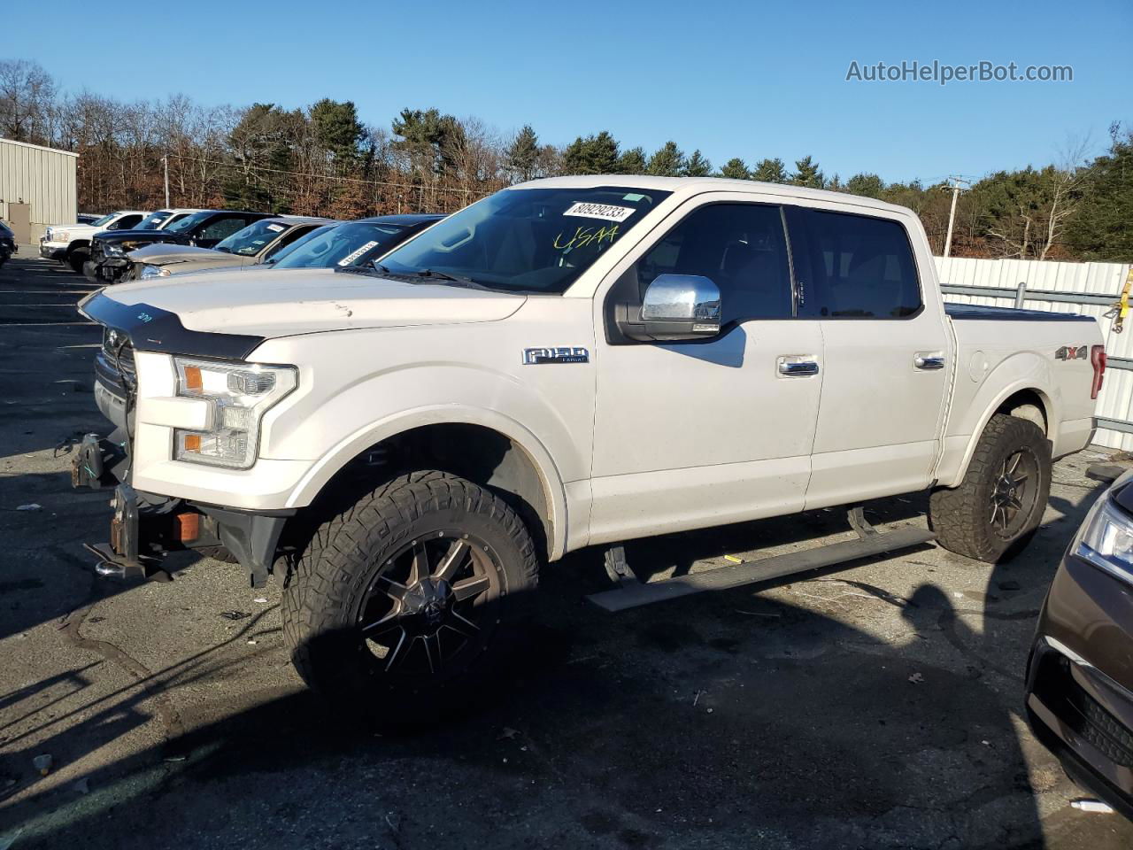 2017 Ford F150 Supercrew White vin: 1FTEW1EF3HFC40823