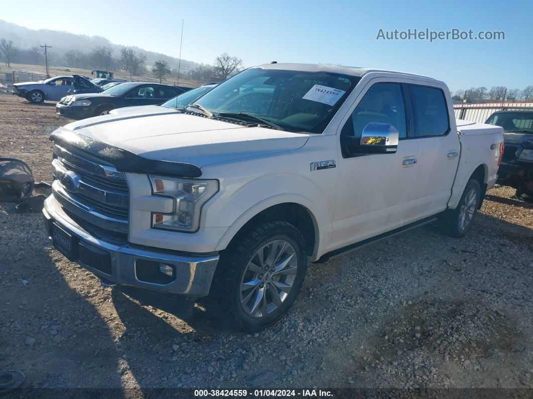 2017 Ford F-150 Lariat White vin: 1FTEW1EF5HFB62352