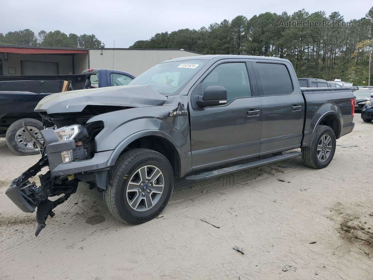 2017 Ford F150 Supercrew Gray vin: 1FTEW1EF5HFB79524