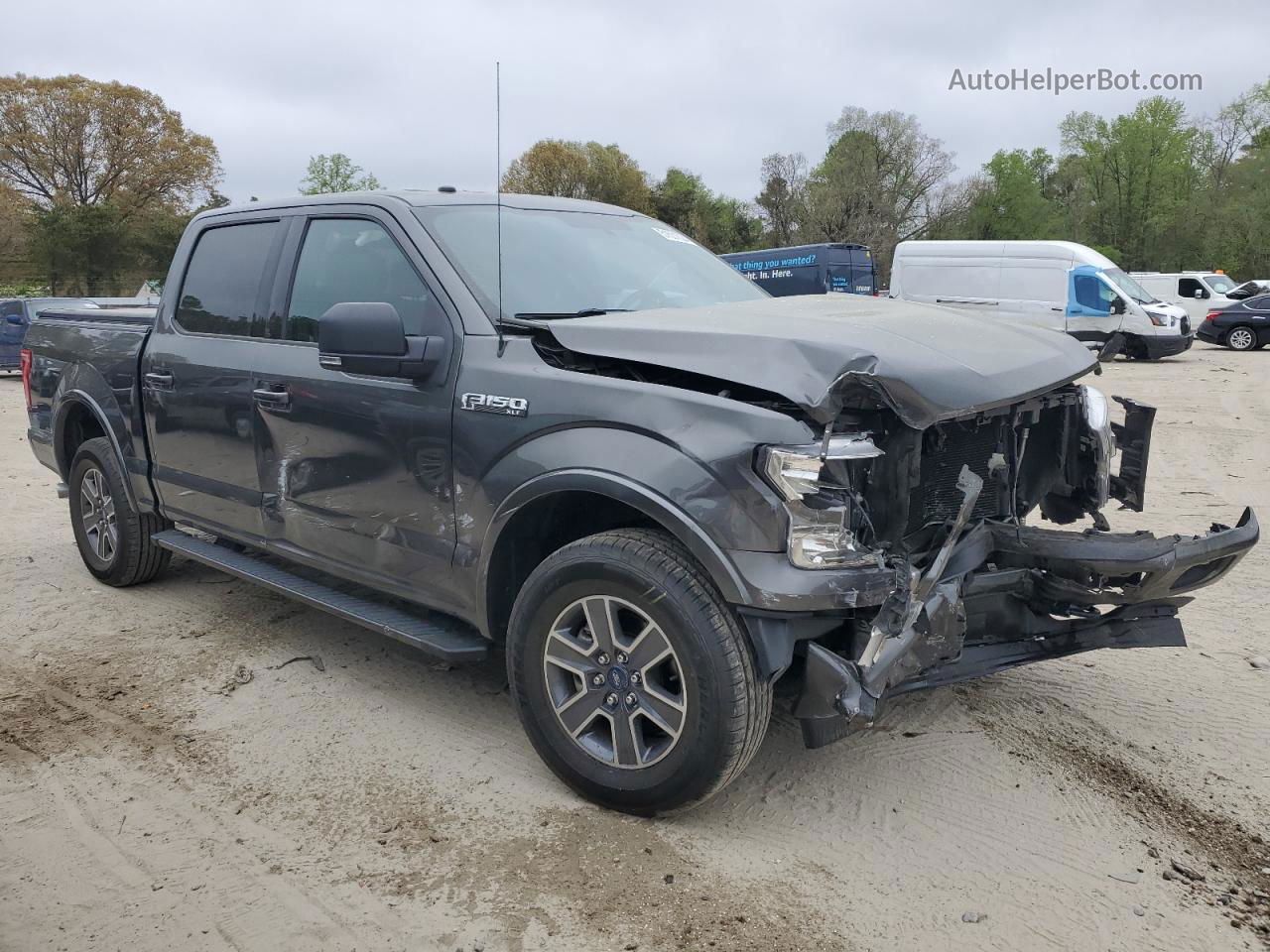 2017 Ford F150 Supercrew Gray vin: 1FTEW1EF5HFB79524