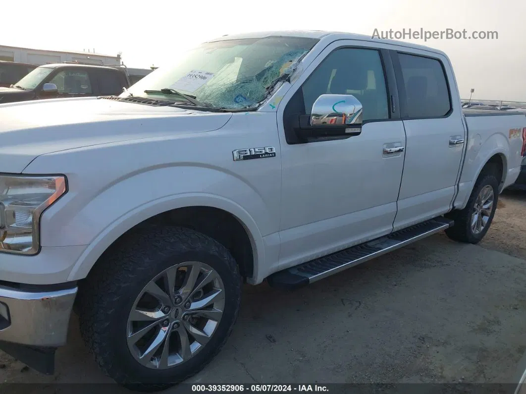 2017 Ford F-150 Lariat White vin: 1FTEW1EF5HKC53631