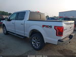 2017 Ford F-150 Lariat White vin: 1FTEW1EF5HKC53631