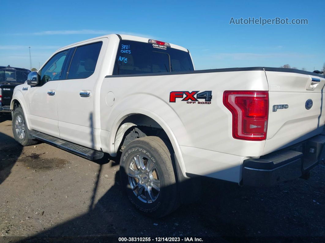 2017 Ford F-150 Lariat White vin: 1FTEW1EF6HFA07521