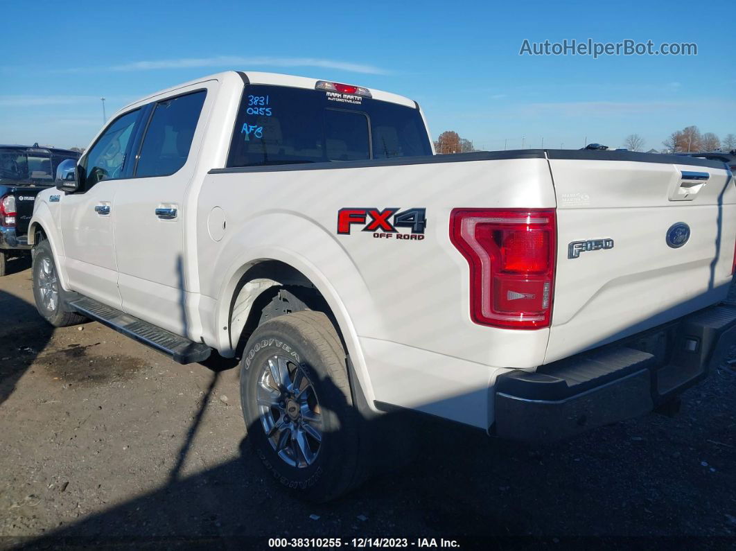 2017 Ford F-150 Lariat White vin: 1FTEW1EF6HFA07521