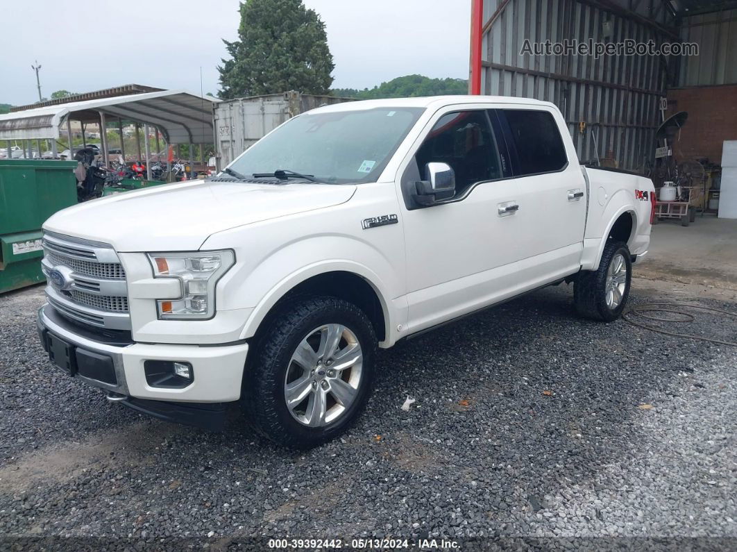 2017 Ford F-150 Platinum White vin: 1FTEW1EF6HFA93400