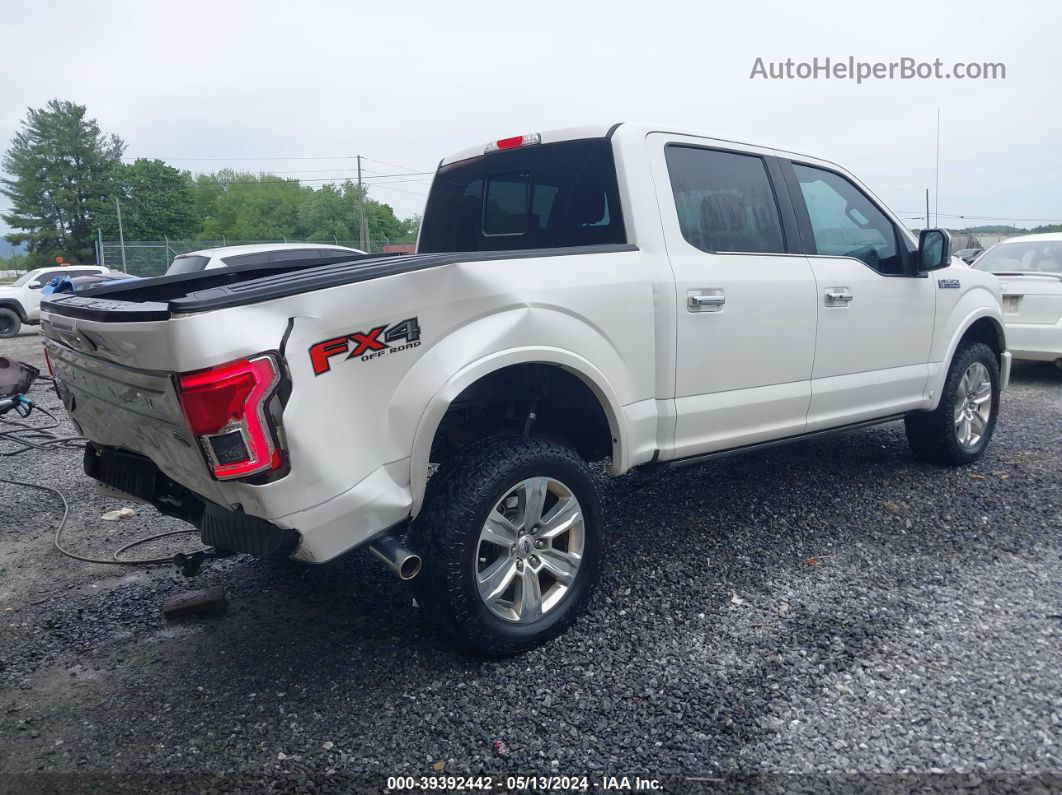 2017 Ford F-150 Platinum White vin: 1FTEW1EF6HFA93400