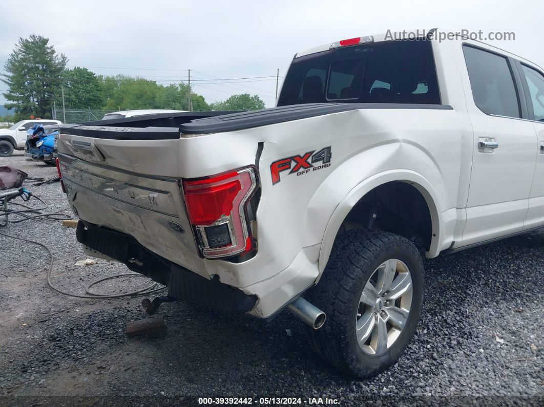 2017 Ford F-150 Platinum White vin: 1FTEW1EF6HFA93400