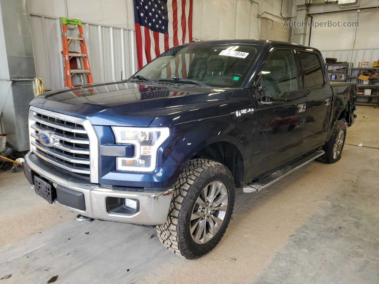 2017 Ford F150 Supercrew Blue vin: 1FTEW1EF6HFC89854