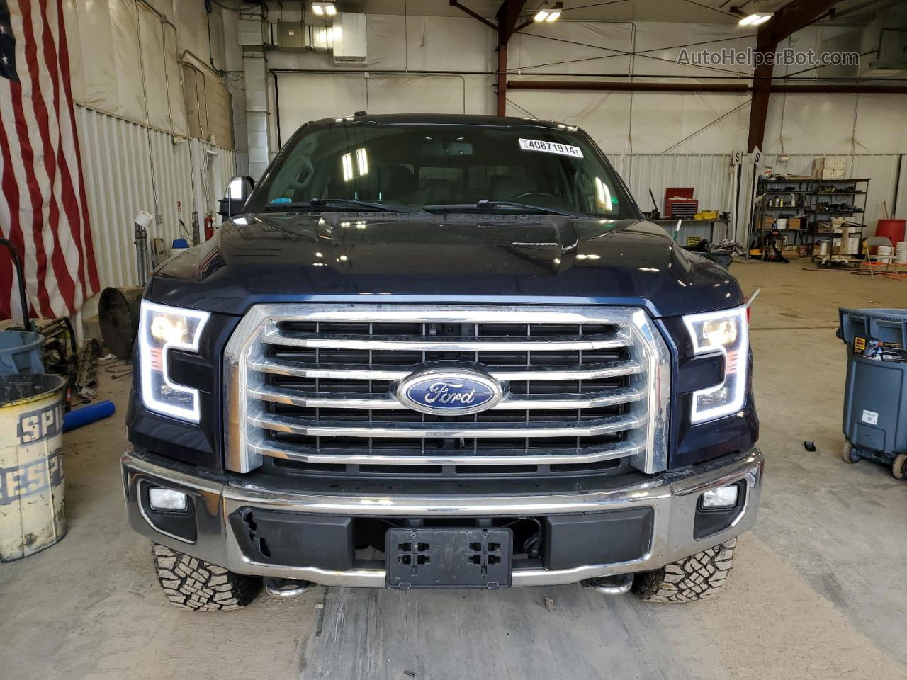 2017 Ford F150 Supercrew Blue vin: 1FTEW1EF6HFC89854