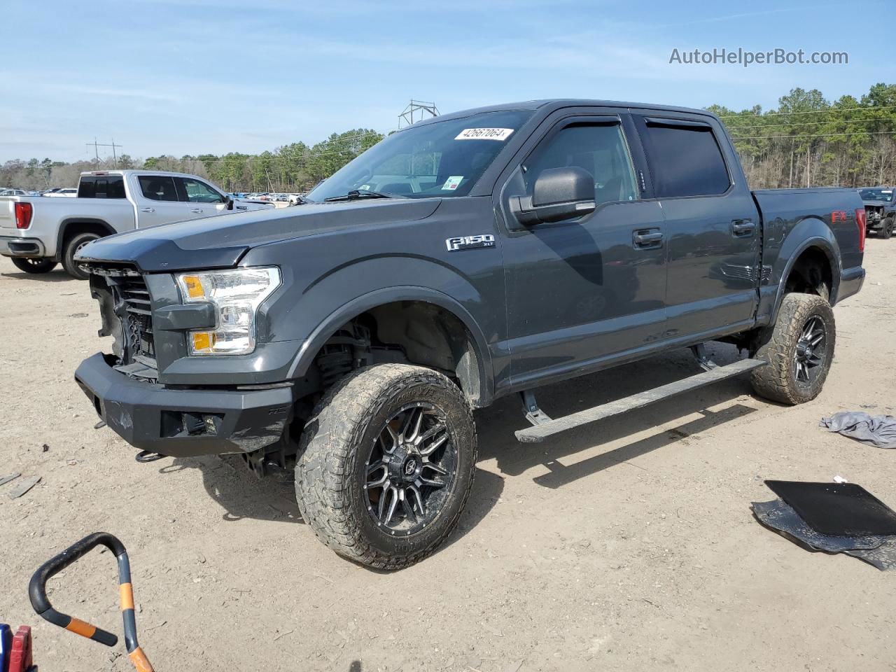 2017 Ford F150 Supercrew Gray vin: 1FTEW1EF6HKC31704