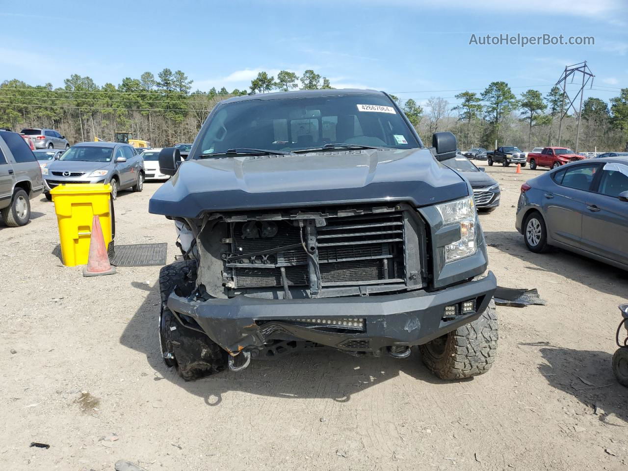 2017 Ford F150 Supercrew Gray vin: 1FTEW1EF6HKC31704