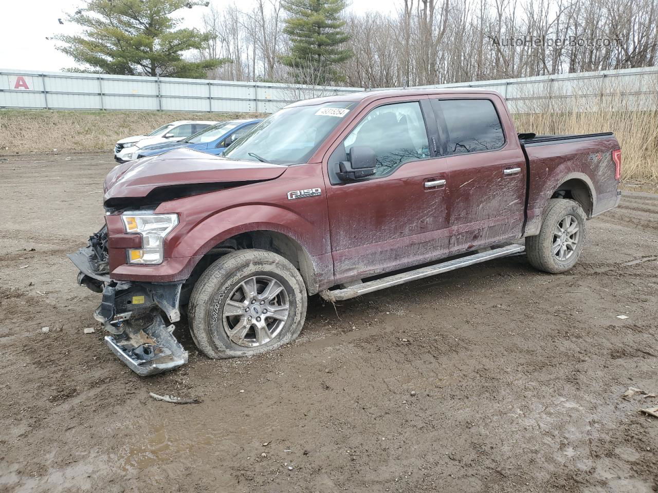 2017 Ford F150 Supercrew Red vin: 1FTEW1EF6HKE09353