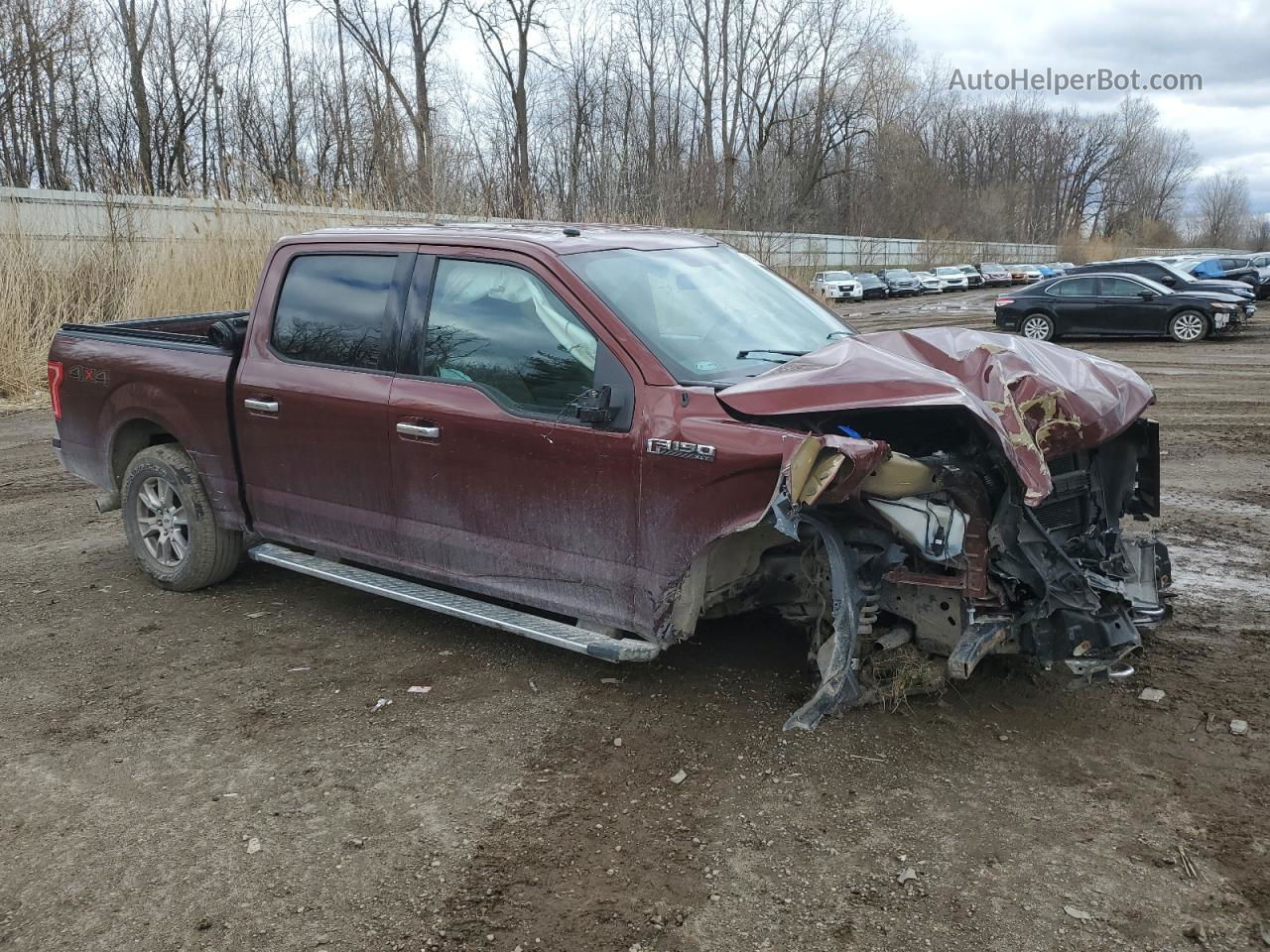 2017 Ford F150 Supercrew Red vin: 1FTEW1EF6HKE09353