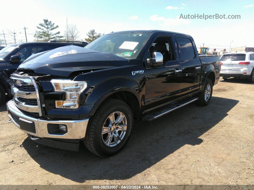 2017 Ford F-150 Lariat Black vin: 1FTEW1EF7HFA17863