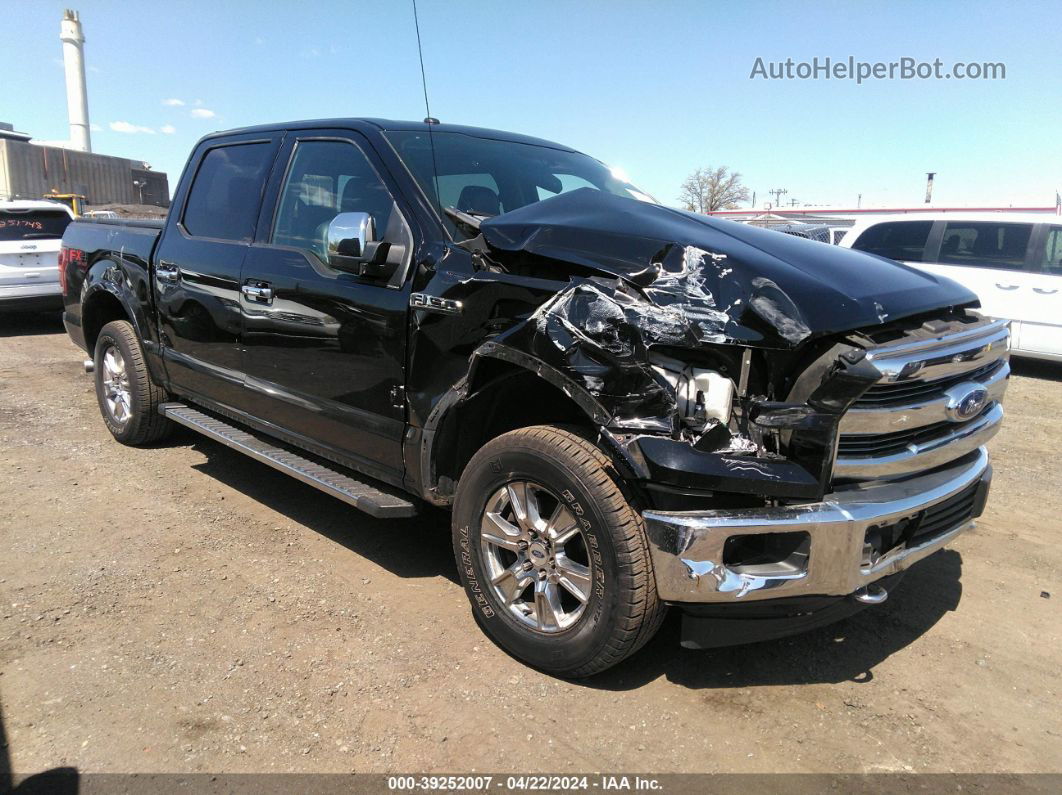 2017 Ford F-150 Lariat Black vin: 1FTEW1EF7HFA17863