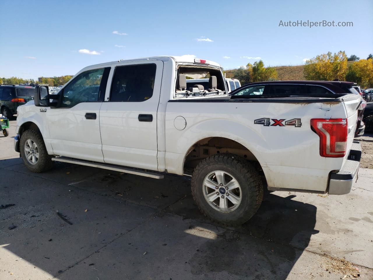 2017 Ford F150 Supercrew White vin: 1FTEW1EF7HFB45598