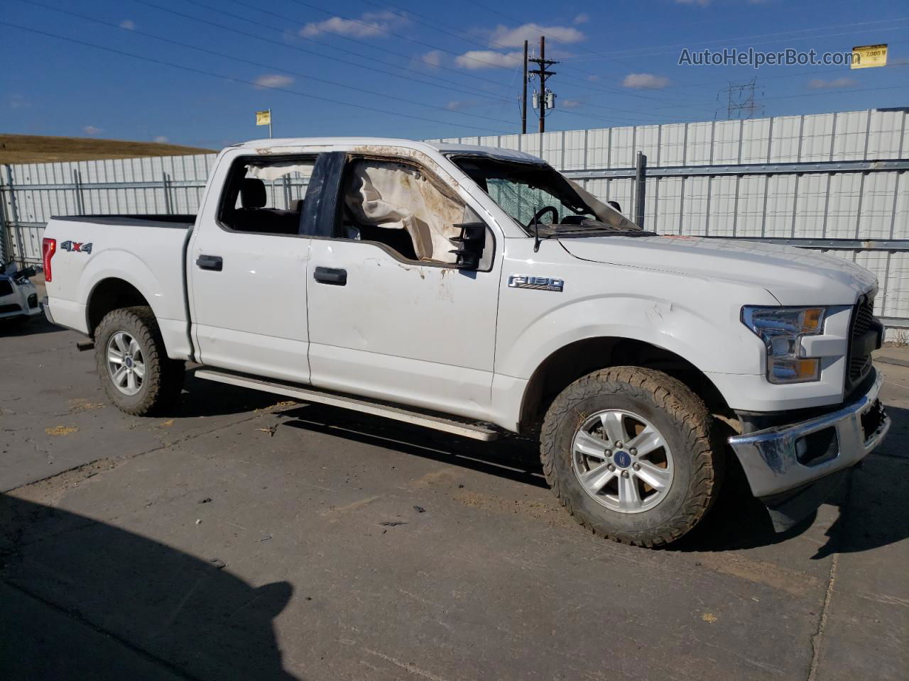 2017 Ford F150 Supercrew White vin: 1FTEW1EF7HFB45598