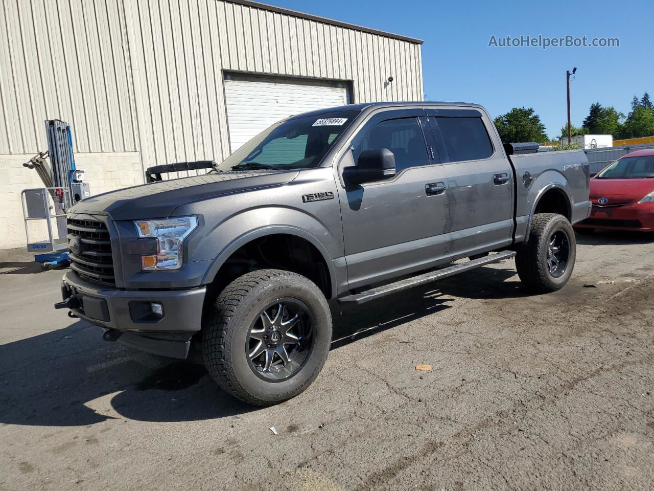 2017 Ford F150 Supercrew Gray vin: 1FTEW1EF7HKE22399