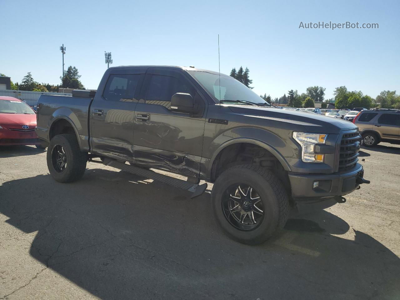 2017 Ford F150 Supercrew Gray vin: 1FTEW1EF7HKE22399