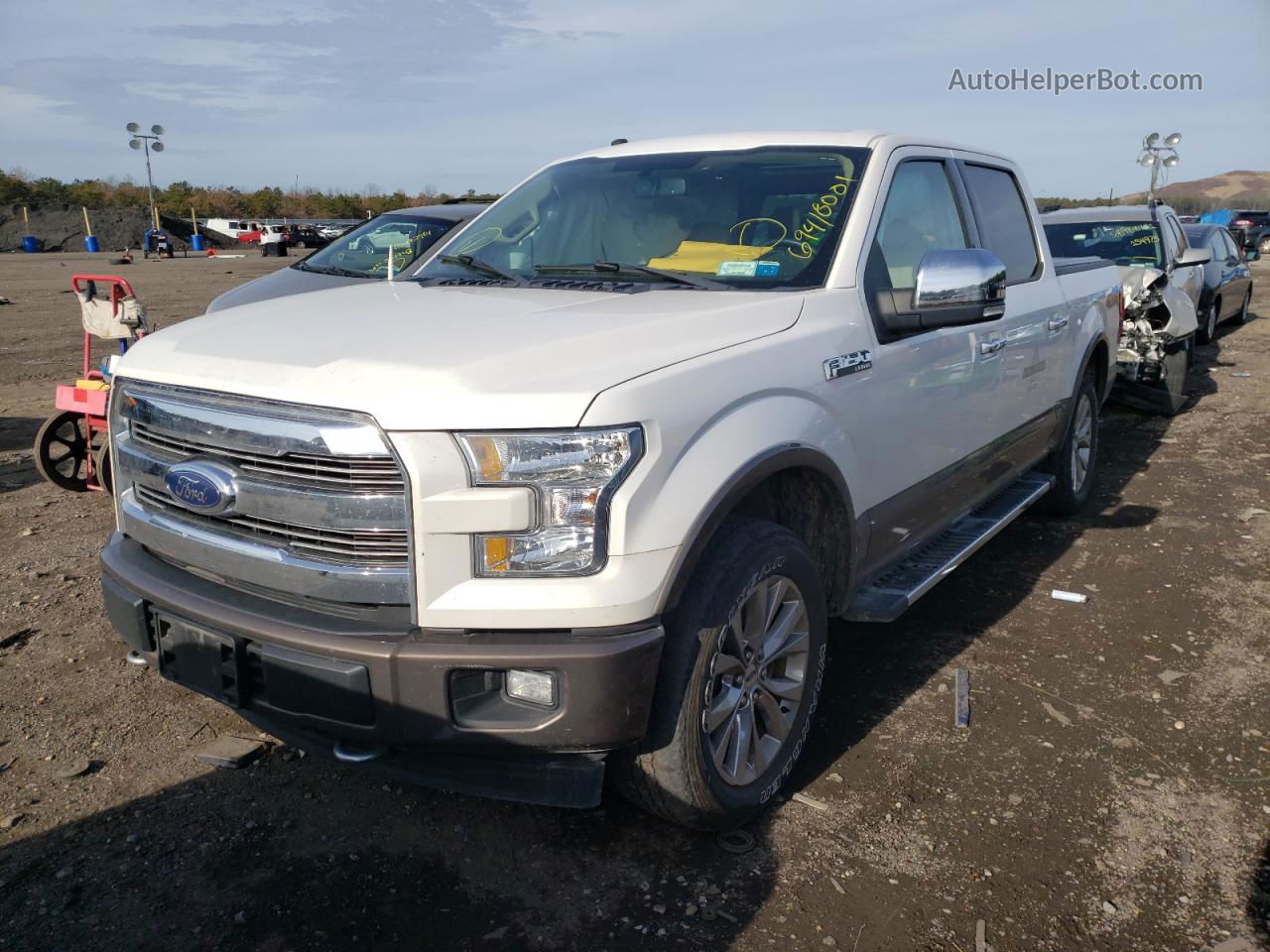 2017 Ford F150 Supercrew White vin: 1FTEW1EFXHFA18084