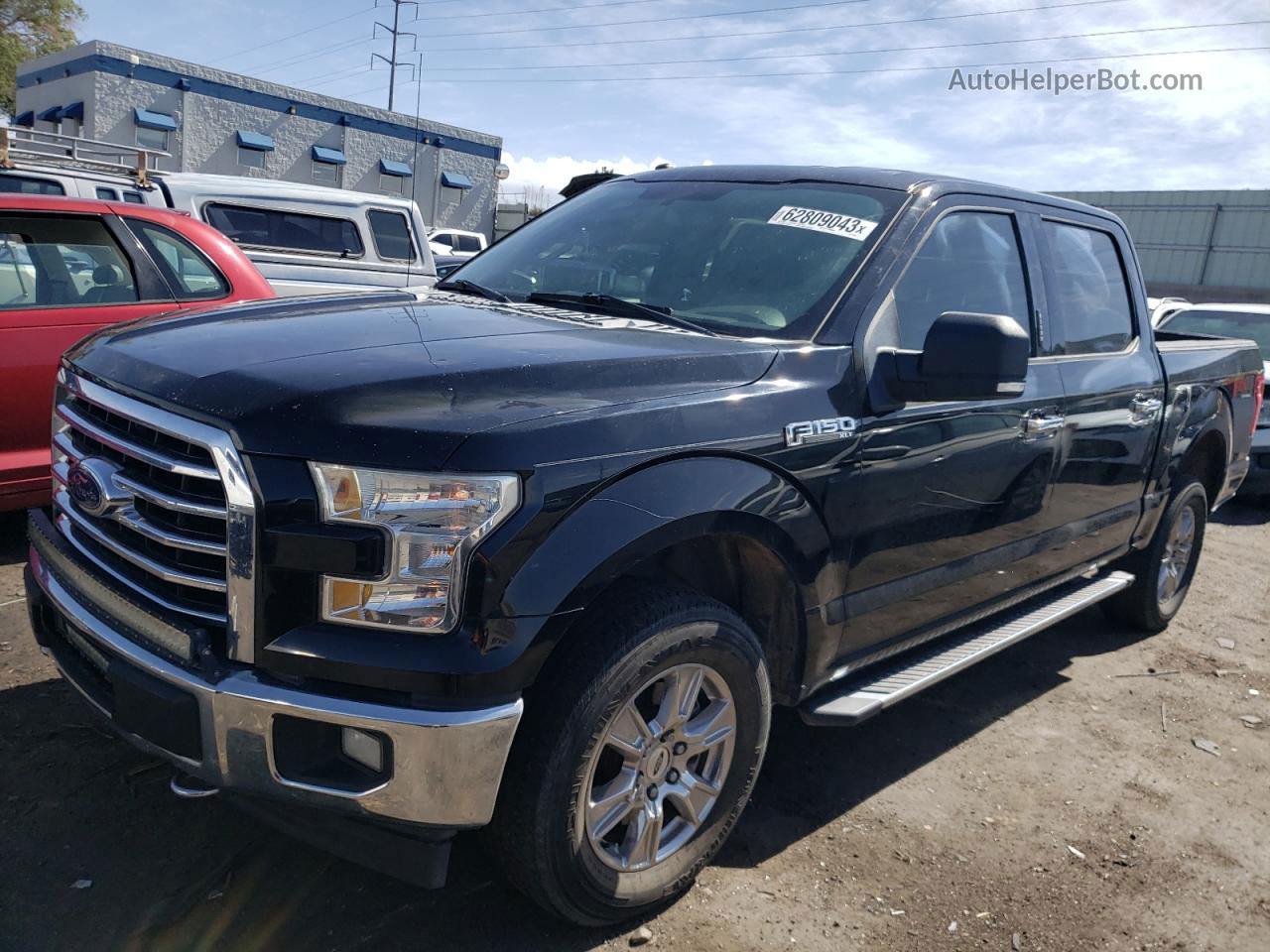 2017 Ford F150 Supercrew Black vin: 1FTEW1EFXHKC25209