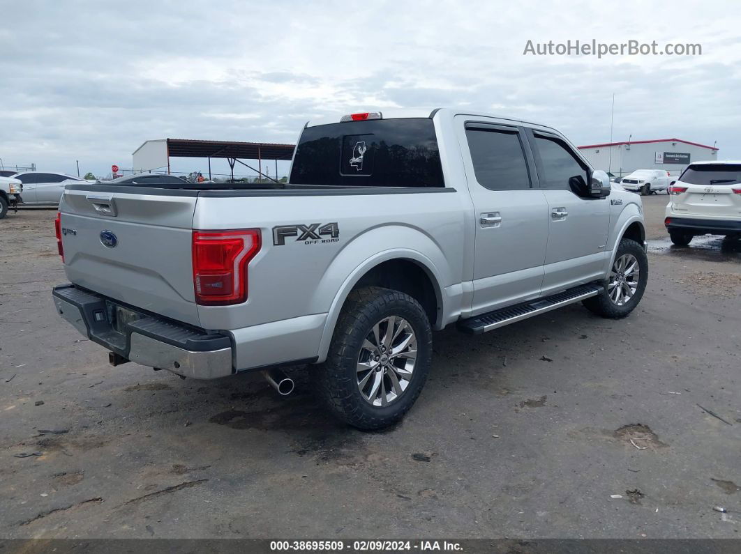 2017 Ford F-150 Lariat Серебряный vin: 1FTEW1EG0HFA41494