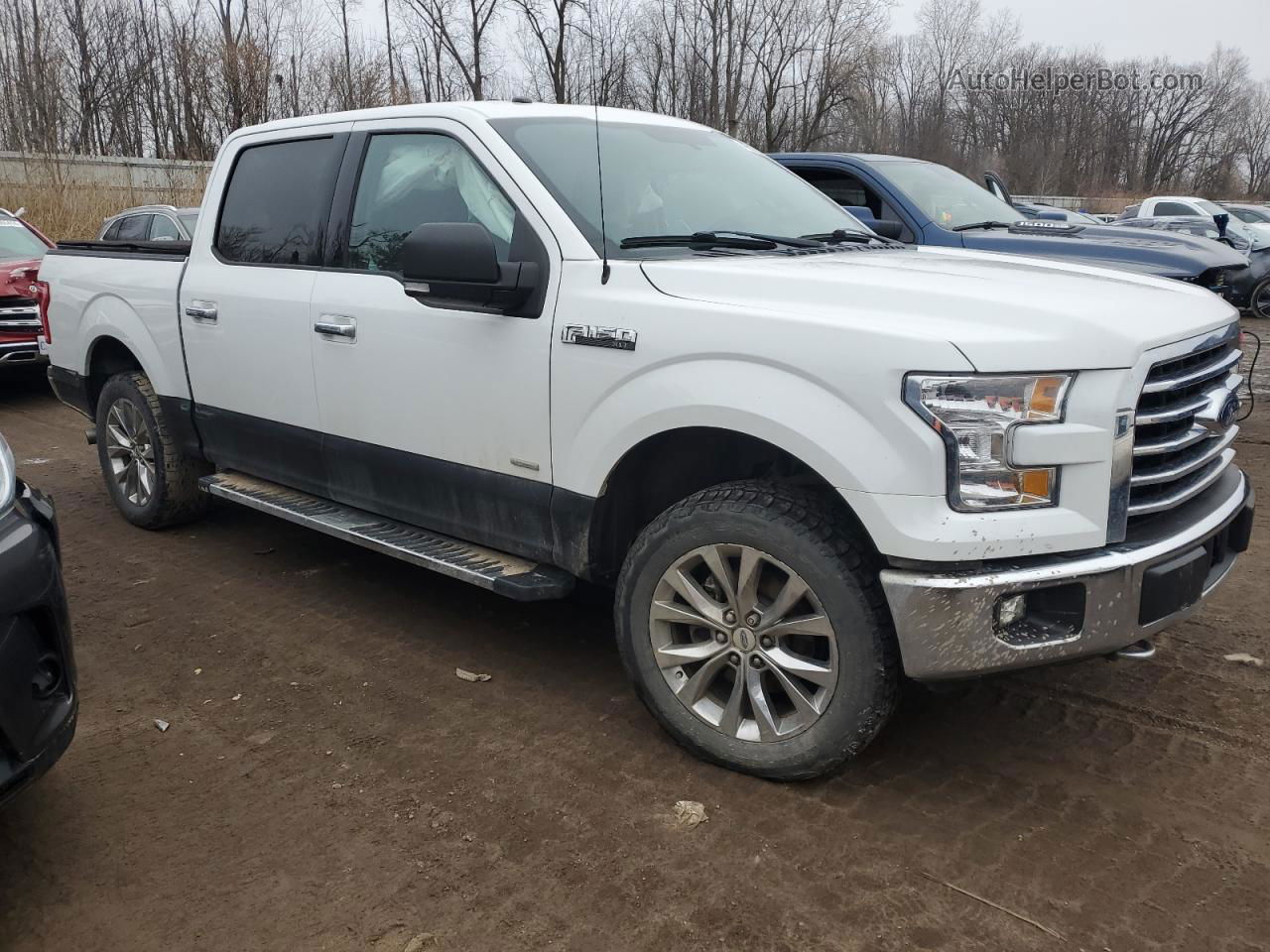 2017 Ford F150 Supercrew White vin: 1FTEW1EG0HFB58394