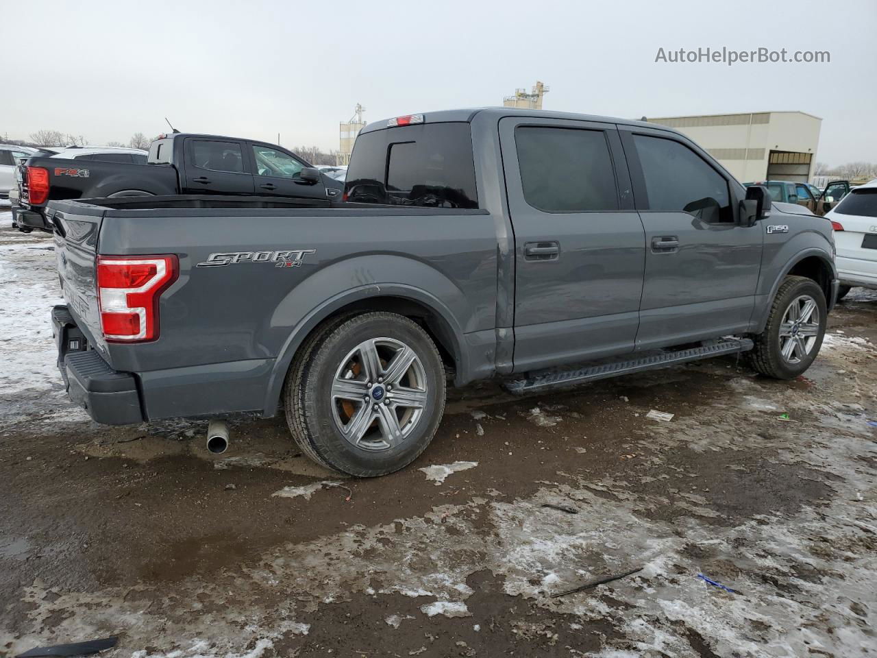 2018 Ford F150 Supercrew Gray vin: 1FTEW1EG1JFB44428