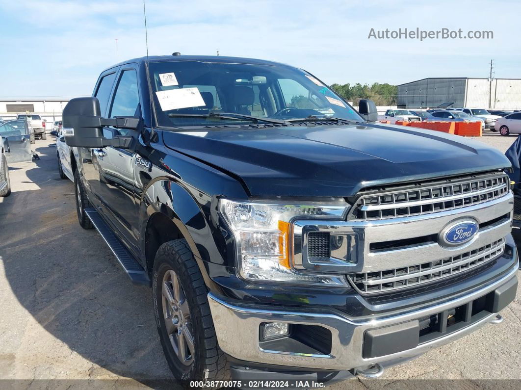 2018 Ford F-150 Xlt Black vin: 1FTEW1EG1JFE34975