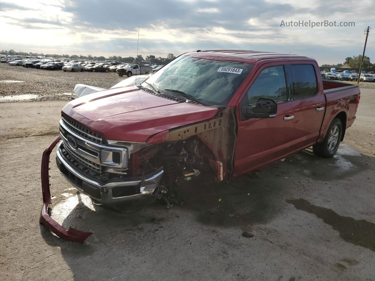 2018 Ford F150 Supercrew Maroon vin: 1FTEW1EG1JKF99027