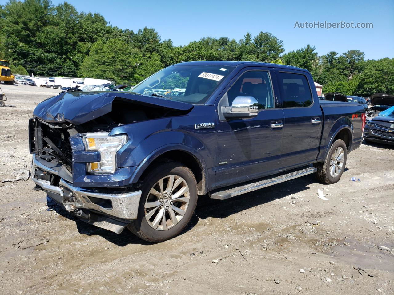 2017 Ford F150 Supercrew Blue vin: 1FTEW1EG2HFB84527