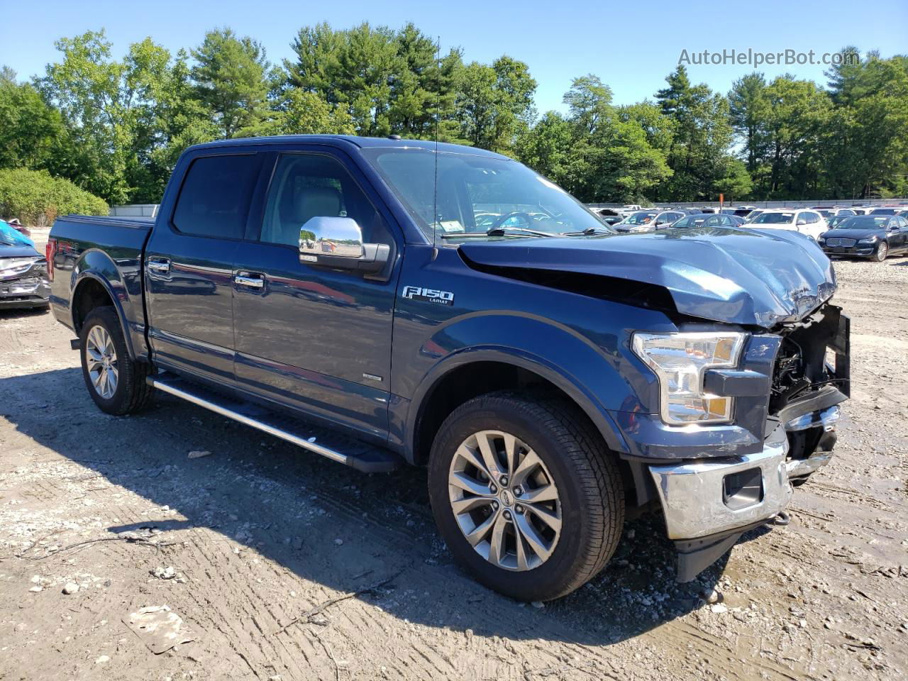 2017 Ford F150 Supercrew Blue vin: 1FTEW1EG2HFB84527