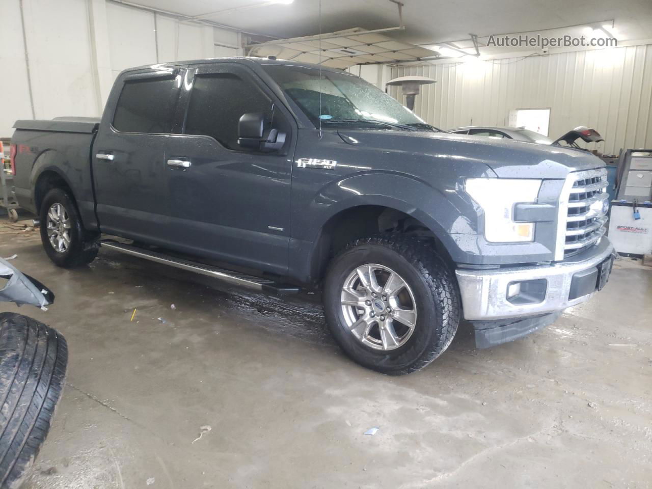 2017 Ford F150 Supercrew Gray vin: 1FTEW1EG2HKD20517