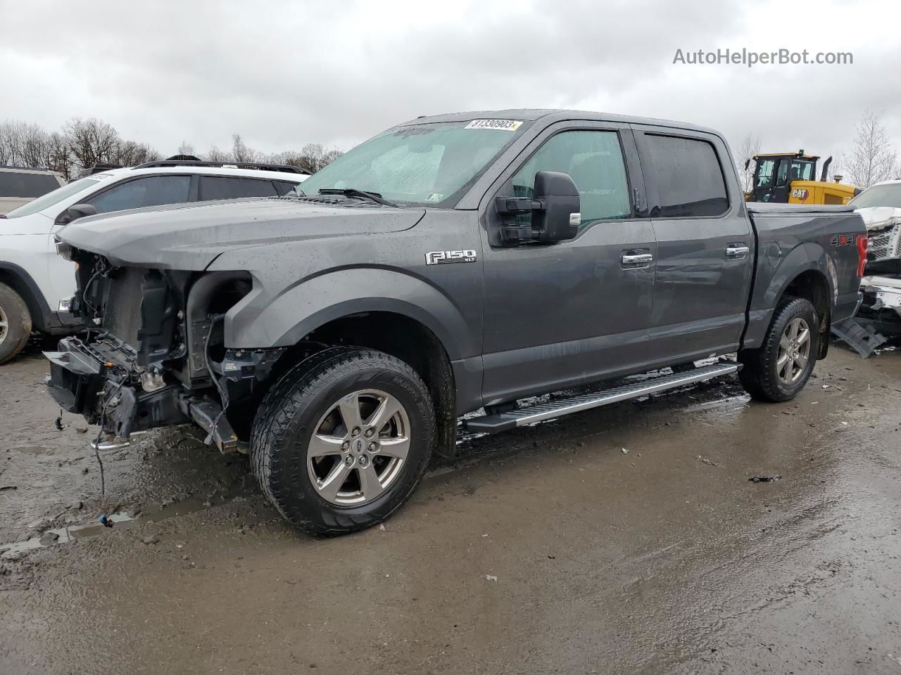 2018 Ford F150 Supercrew Gray vin: 1FTEW1EG2JFA54589