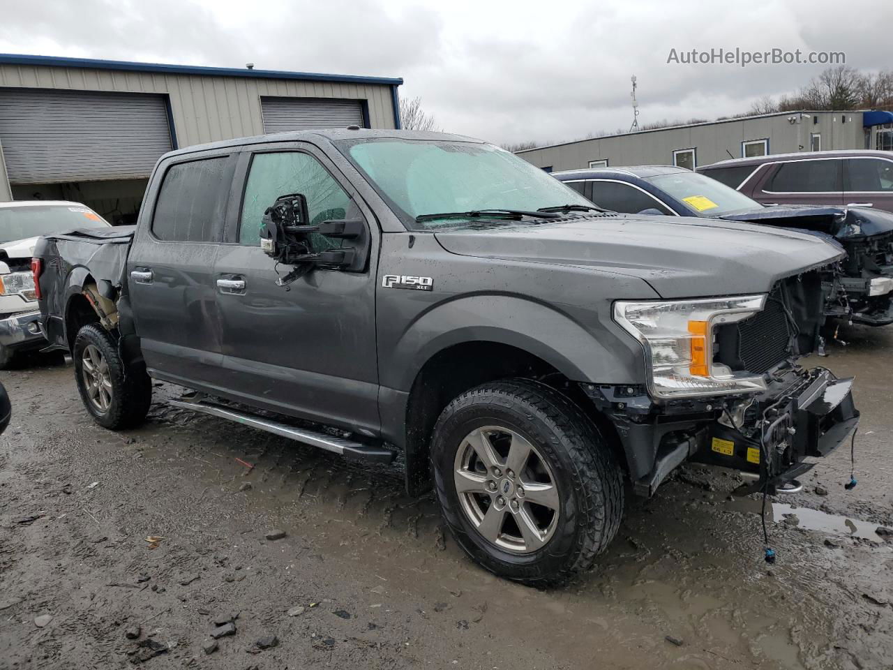 2018 Ford F150 Supercrew Gray vin: 1FTEW1EG2JFA54589